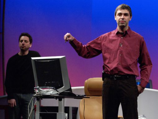 Click to play Sergey Brin et Larry Page parlent de Google