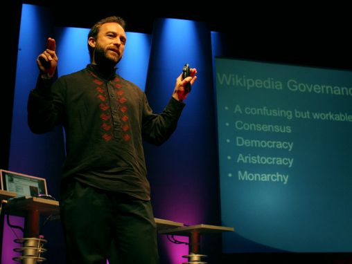 Click to play Jimmy Wales: The birth of Wikipedia