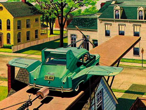 Click to play La fausse nostalgie selon Bruce McCall.